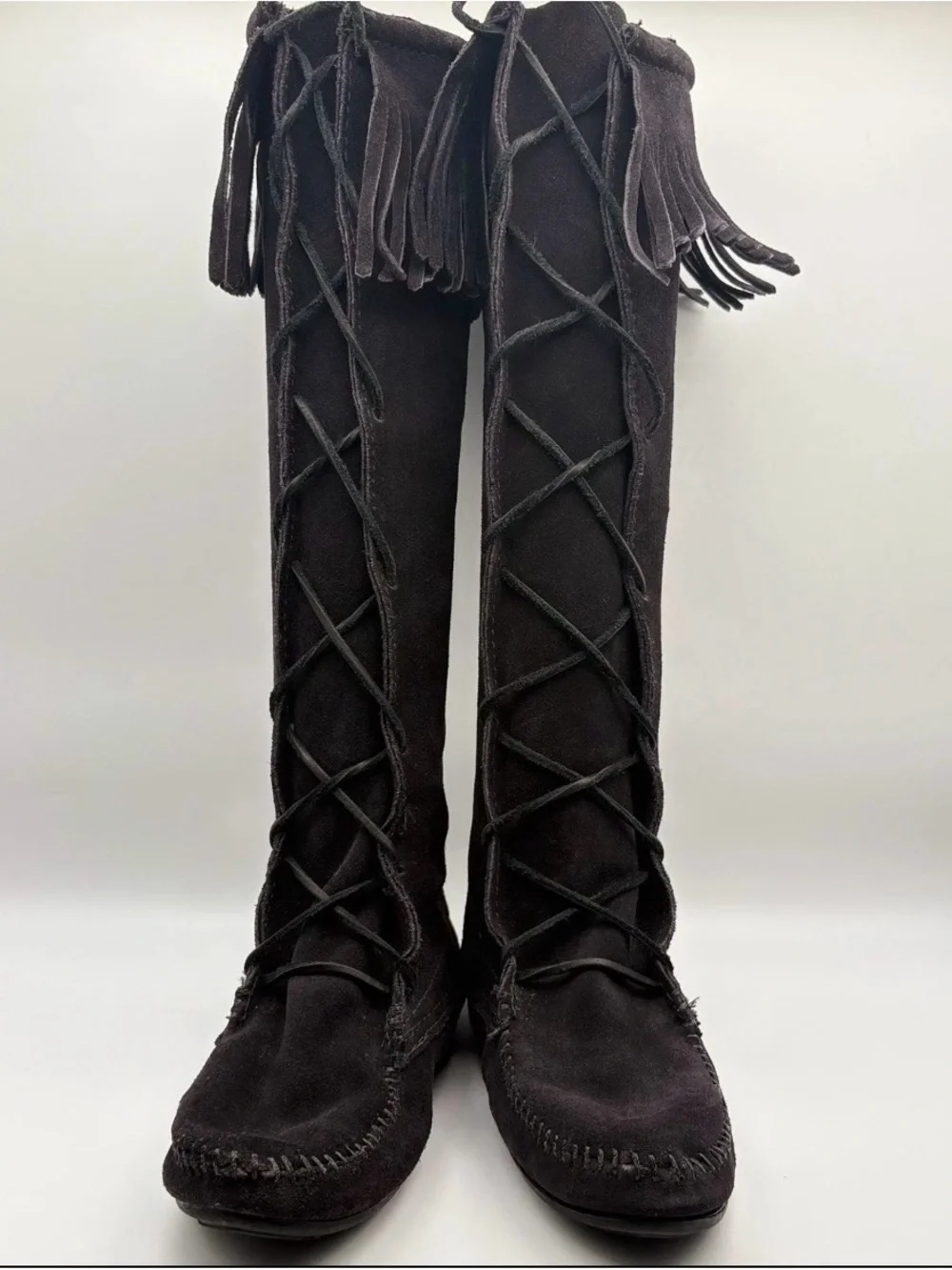 Minnetonka tall suede
